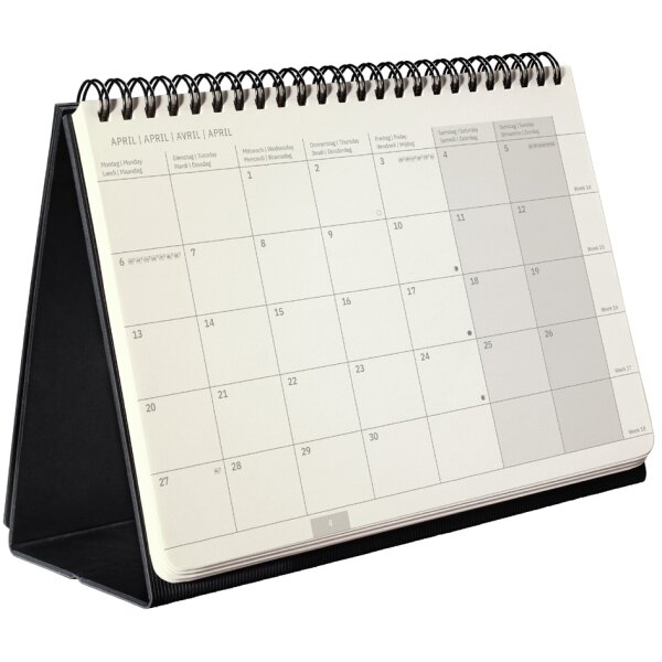 sigel Tischkalender Conceptum 2027, ca. DIN A5 quer, schwarz