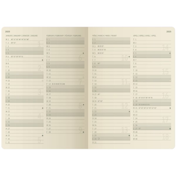 sigel Agenda de poche Conceptum 2026, env. A6, noir