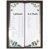 sigel Pochette double pour carte de boissons, transparent