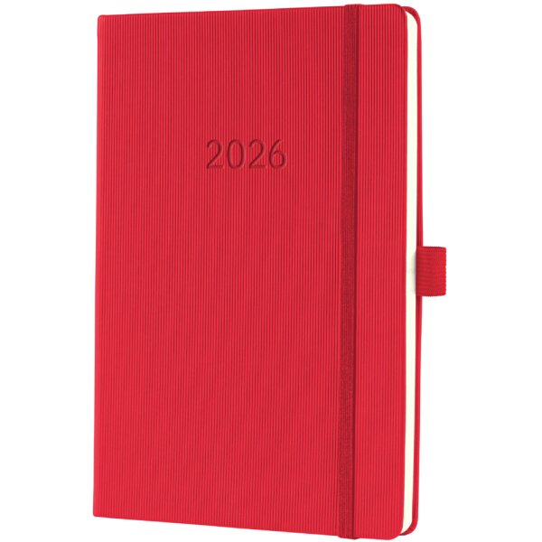 sigel Buchkalender Conceptum 2026, ca. DIN A5, rot