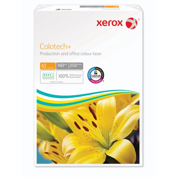 XEROX Colotech+ Farblaserpapier weiss A3 160g - 1 Karton (750 Blatt)