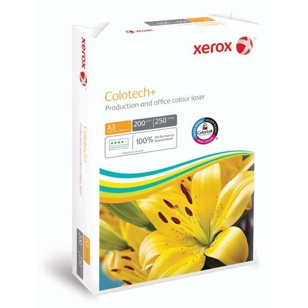 XEROX Colotech+ Farblaserpapier weiss A3 200g - 1 Palette (20000 Blatt)