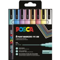POSCA Marqueur à pigment PC3M, étui de 8,...