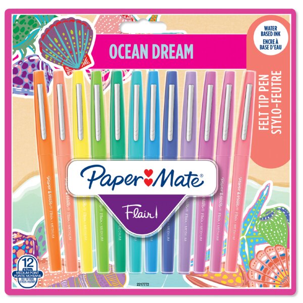 Paper:Mate Feutre Flair Oc&eacute;an Dream, &eacute;tui de 12