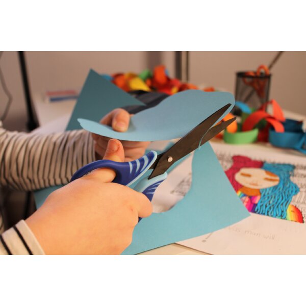 WEDO Bastelschere Gripy black, spitz, Länge: 130 mm, 30er