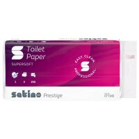 SATINO Prestige Toilettenpapier hochweiss, 3-lagig, 250...