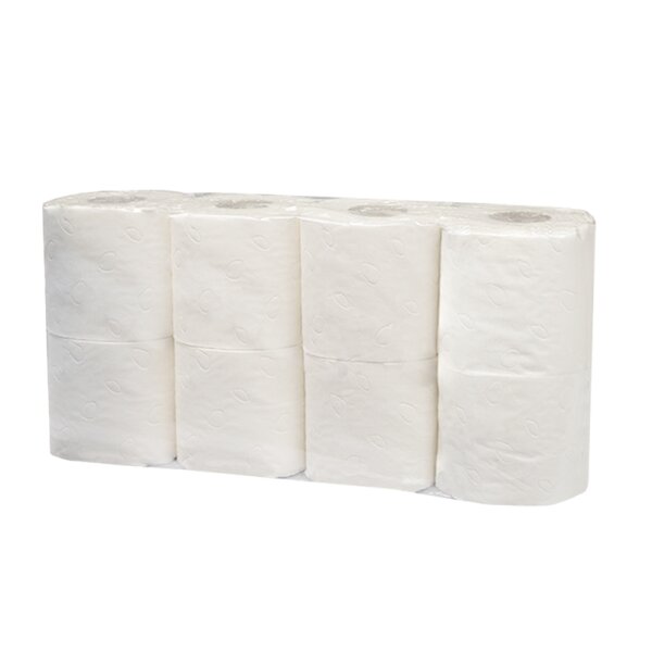 LOW BUDGET Toilettenpapier hochweiss, 3-lagig, 250 Blatt - 1/4 Palette (448 Rollen)