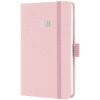 sigel Agenda de poche Jolie Feel 2026, textile, A6, rose