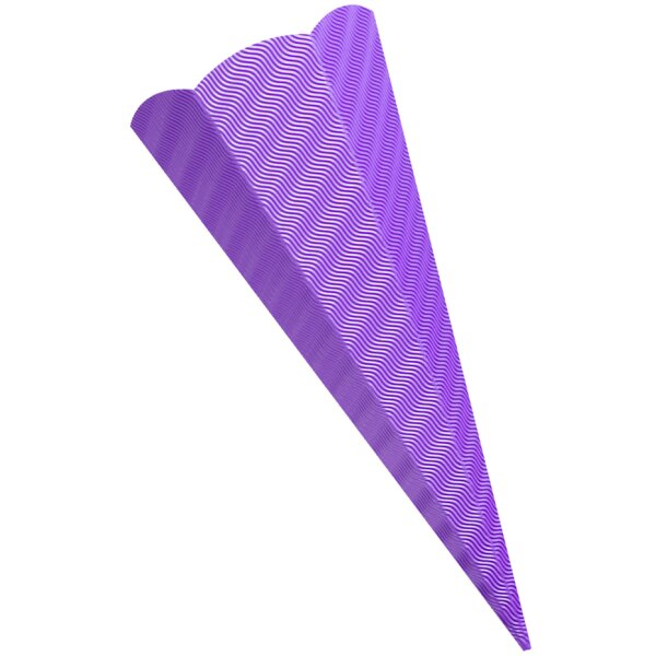 folia Schultüten-Zuschnitt, 3D-Wellpappe, 6-eckig, gelb