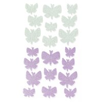 folia Moosgummi Glitter-Sticker BUTTERFLIES