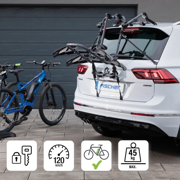 FISCHER Porte-vélos hayon, pour 2 vélos/VAE