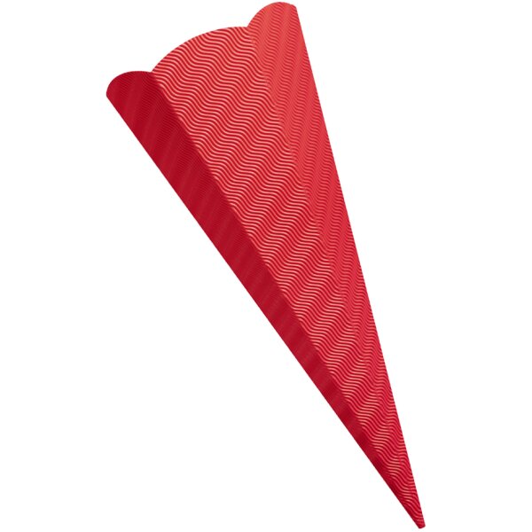 folia Schultüten-Zuschnitt, 3D-Wellpappe, 6-eckig, orange