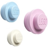 LEGO Jeu de patères WALL HANGER SET, blanc/bleu/rose