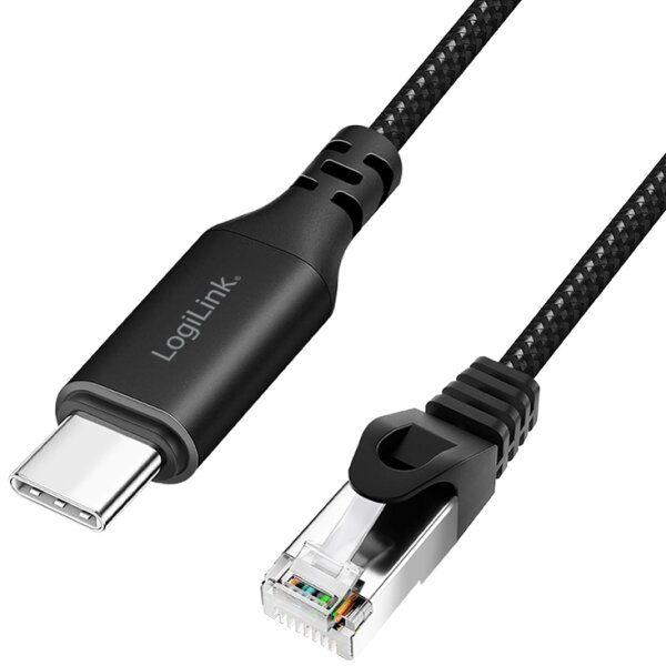 LogiLink Câble Ethernet USB 3.2, USB-C - RJ45, 1,5 m