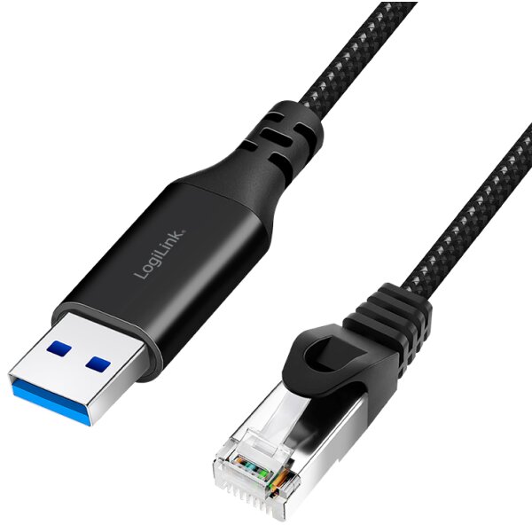 LogiLink Câble Ethernet USB 3.0, USB-A - RJ45, 1,5 m