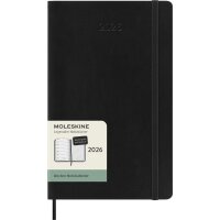 MOLESKINE Buchkalender 2026, Wochen, L/A5, Softcover,schwarz
