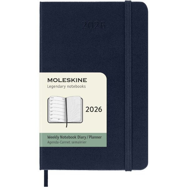 MOLESKINE Agenda de poche 2026, semainier, P/A6, noir