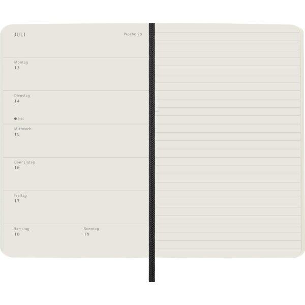 MOLESKINE Taschenkalender 2026, Wochen, P A6, schwarz