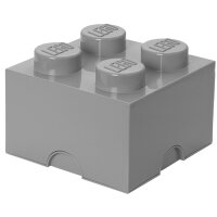 LEGO Aufbewahrungsstein STORAGE BRICK 4, 5,7 Liter, grau