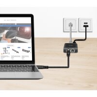 LogiLink Câble Ethernet USB 3.0, USB-A - RJ45, 15 m