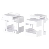 LogiLink Keystone-Halterungen-Set, ABS-Kunststoff, weiss