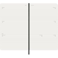 MOLESKINE Buchkalender 2026, Wochen, L A5, Softcover,schwarz