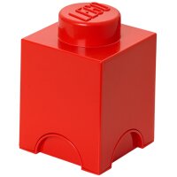LEGO Aufbewahrungsstein STORAGE BRICK 1, 1,2 Liter, rot