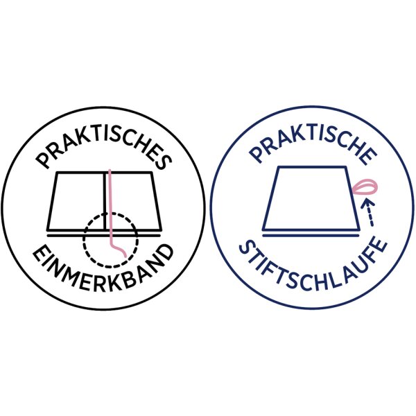 CHRONOPLAN Buchkalender "Black & White", 2026, A5, schwarz