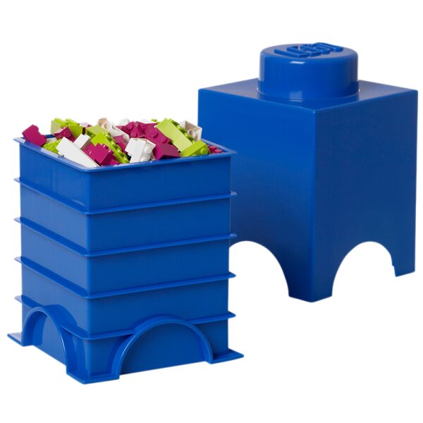 LEGO Aufbewahrungsstein STORAGE BRICK 1, 1,2 Liter, blau