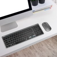 LogiLink BT Dual-Mode Desktop-Set, kabellos, grau anthrazit