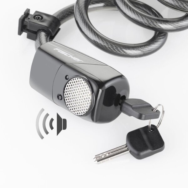 FISCHER Antivol spirale avec alarme, longueur: 1.200 mm