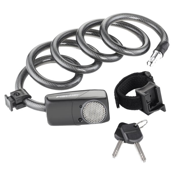 FISCHER Antivol spirale avec alarme, longueur: 1.200 mm