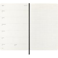MOLESKINE Agenda 2026, semainier, L/A5, souple, noir