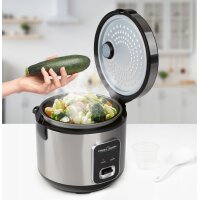 PROFI COOK 2in1 Reiskocher Dampfgarer PC-RK 1285, schwarz