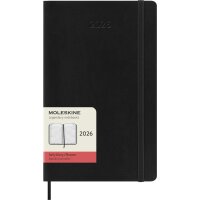 MOLESKINE Agenda 2026, journalier, L/A5, souple, noir