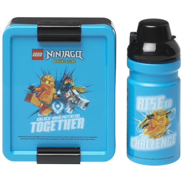 LEGO Trinkflasche + Brotdose LUNCH SET ICONIC, rot blau