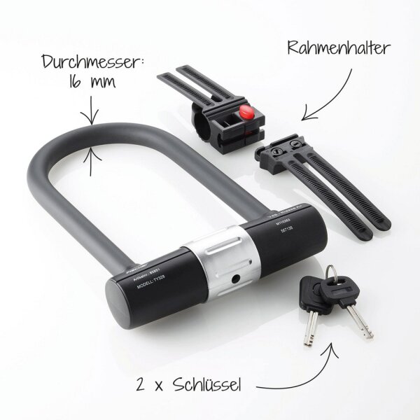 FISCHER Antivol en U avec support, longueur: 190 mm