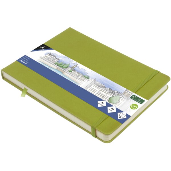 kangaro Cahier de croquis, 160 pages, A5 paysage, lime green