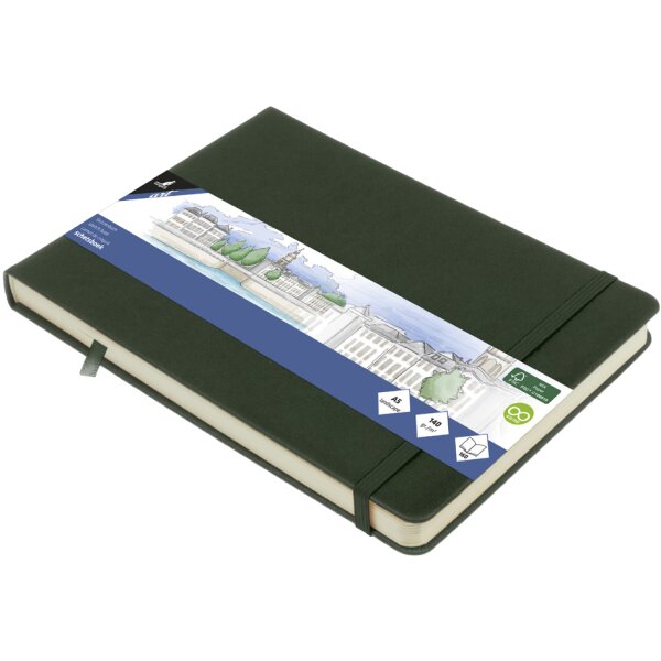 kangaro Cahier de croquis, 160 p., A5 paysage, forest green