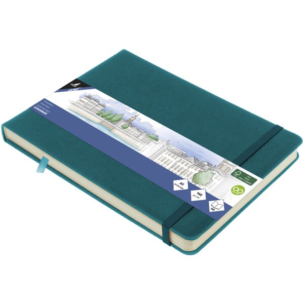 kangaro Cahier de croquis, 160p., A5 paysage, dark turquoise