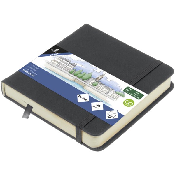 kangaro Carnet de croquis, 160 pages, 120x120 mm, cold grey