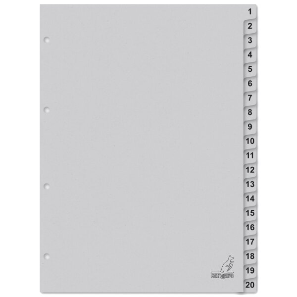 kangaro Intercalaire carton ECO, chiffres 1-31, 31 pièces