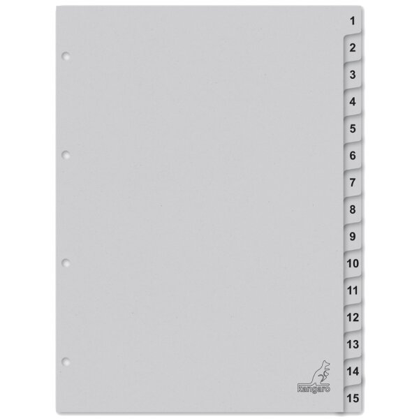 kangaro Intercalaire carton ECO, chiffres 1-20, 20 pièces