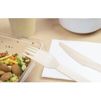 kangaro Couverts jetables, en bois, 200 pièces