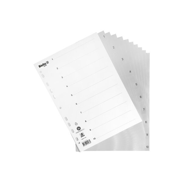 BIELLA Register PP A4 47141000U grau 1-10