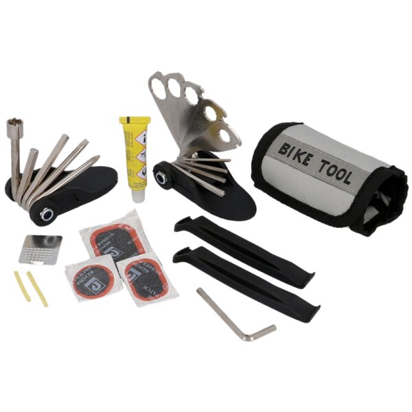FISCHER Kit multi-outils & crevaison pour vélo, 32 pièces