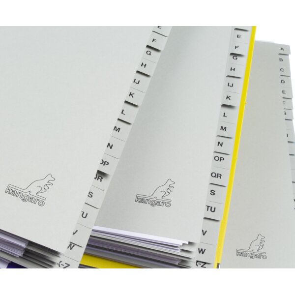 kangaro Karton-Register ECO, A-Z, DIN A4, 20-teilig