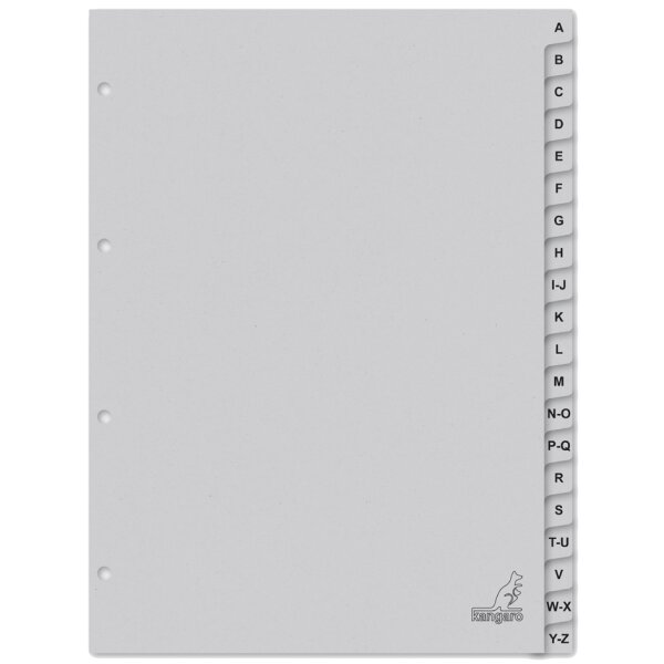 kangaro Karton-Register ECO, A-Z, DIN A4, 20-teilig