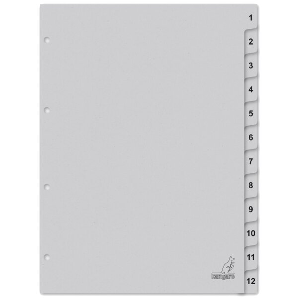 kangaro Intercalaire carton ECO, chiffres 1-10, 10 pièces