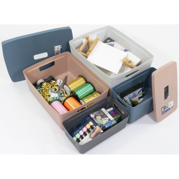 kangaro Boîte de rangement, PP, 20 litres, bleu